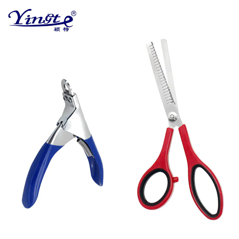 Pet Grooming Travel Set with Brushes and Nail Clipper