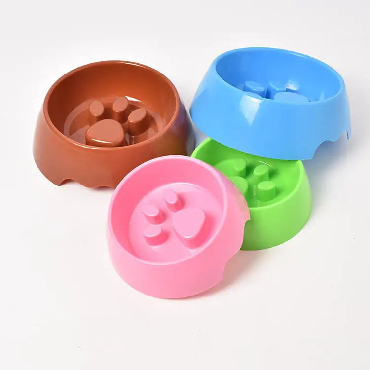 Thickened Plastic Anti-Choke Slow Feed Bowl