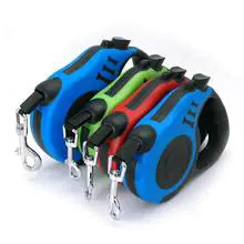 Automatic Retractable Dog Leash with Paw Print Design