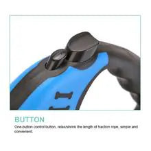 Automatic Retractable Dog Leash with Paw Print Design