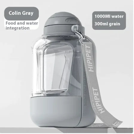 2-in-1 Pet Water & Food Bottle