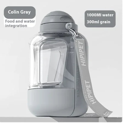 2-in-1 Pet Water & Food Bottle