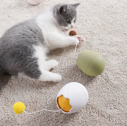 Eggshell Cat Toy - Wobble Ball for Self-Entertainment