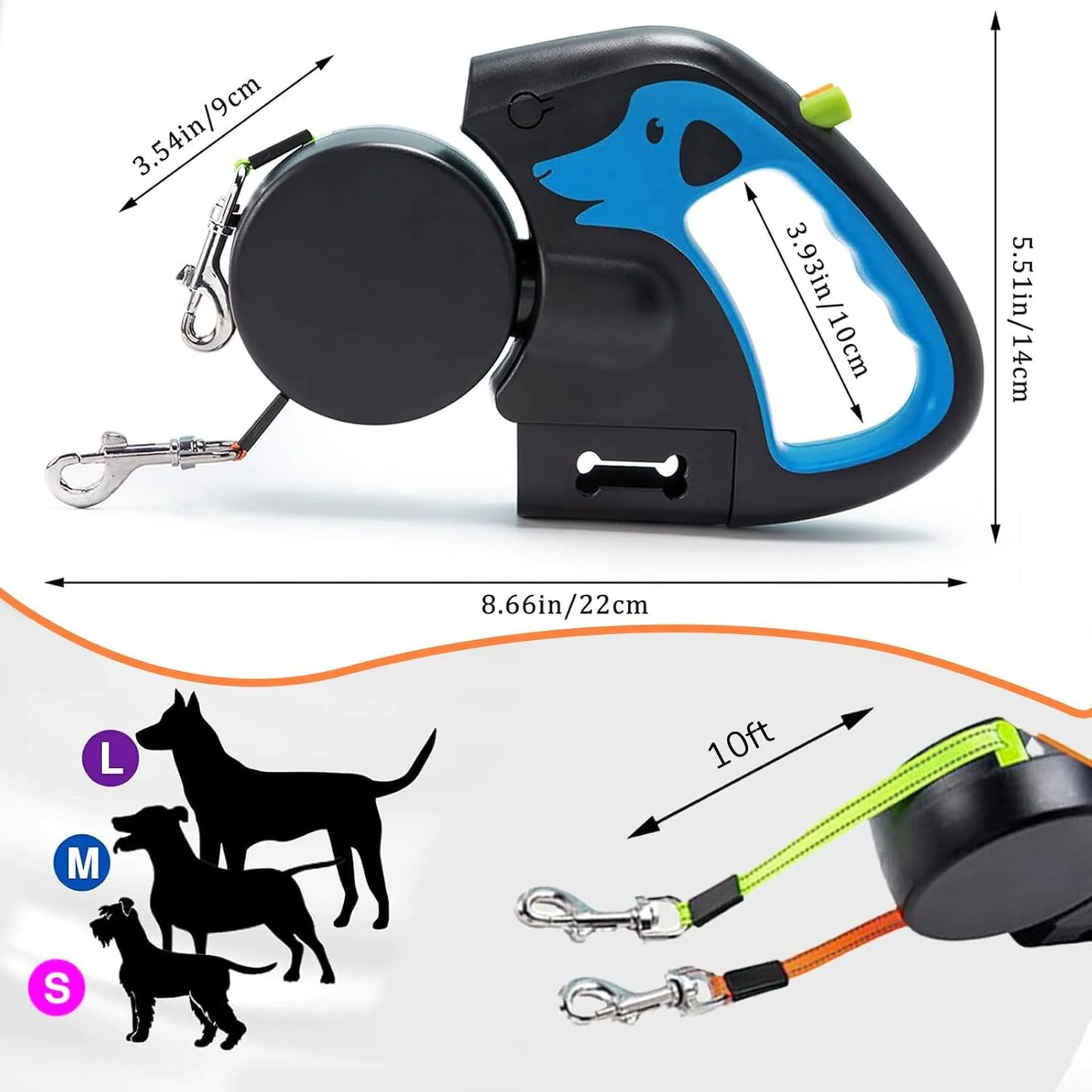 Retractable Dual Dog Leash