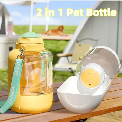 2-in-1 Pet Water & Food Bottle
