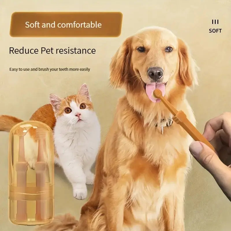 Cat and Dog Finger Toothbrush Set