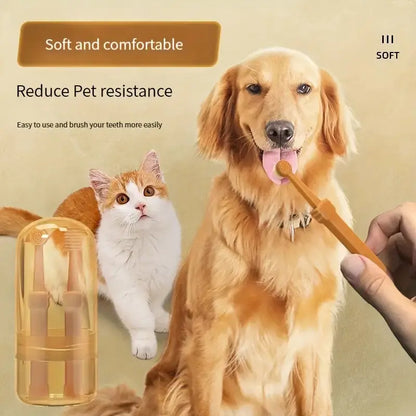 Cat and Dog Finger Toothbrush Set