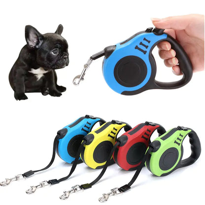 Automatic Retractable Dog Leash with Paw Print Design
