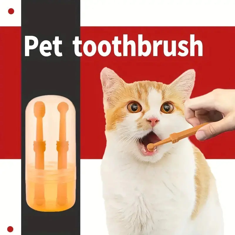 Cat and Dog Finger Toothbrush Set